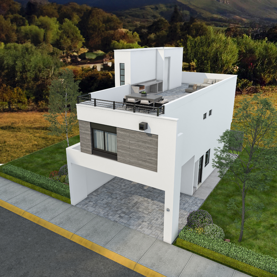 2024 Modelo Brescia fachada 2 Andara Residencial en Guadalupe Nuevo Leon 1080 x 1080 – roof garden
